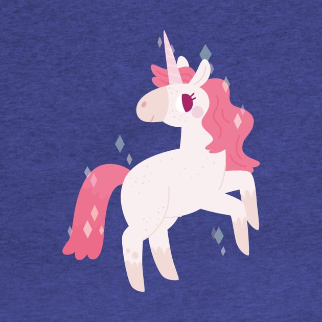 Sparkly Pink Unicorn by clairestamper